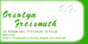 orsolya freismuth business card